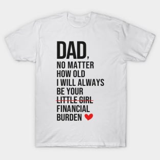 Dad I Will Always Be Your Financial burden T-Shirt